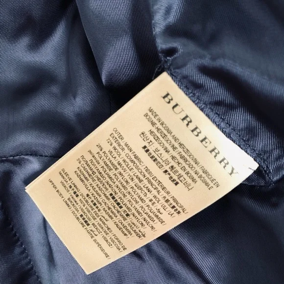 Burberry Black Double-Breasted Military Peacoat - Picture 11 of 11
